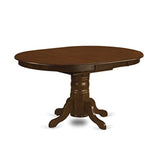 East West Furniture KET-ESP-TP Kenley Dining Room Table - an Oval Solid Wood Table Top with Butterfly Leaf & Pedestal Base, 42x60 Inch, Espresso East West Furniture
