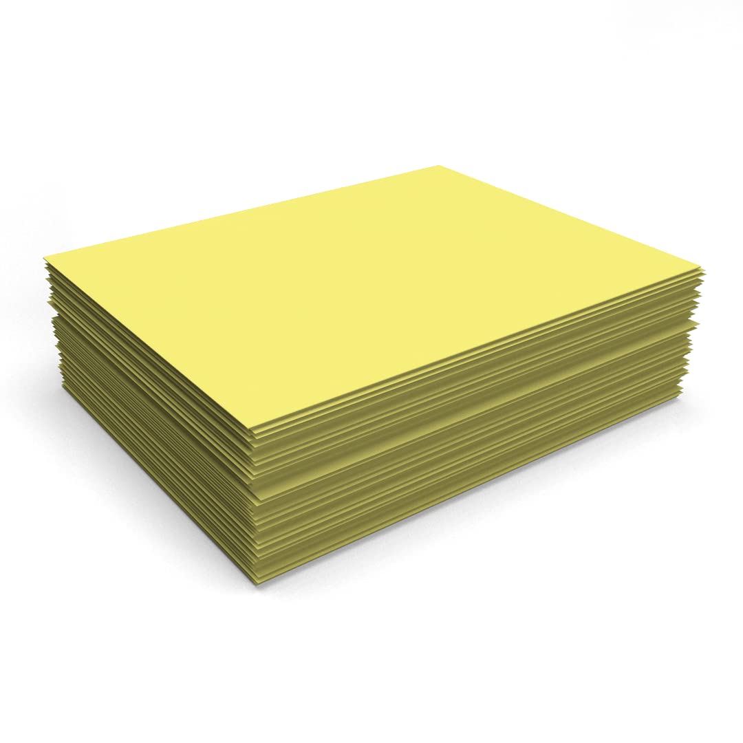 LUXPaper 8.5" x 11" Paper | Letter Size | Pastel Canary Yellow | 60lb. Text | 50 Qty LUXPaper