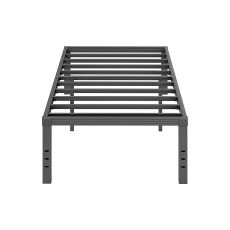 ZIYOO Twin Bed Frames, 18 Inches Platform Bed Frame, 1000lbs Heavy Duty Steel Slat, Non-Slip Design, No Box Spring Needed, Easy Assembly, Quiet Noise Free, Under Bed Storage Space, Black ZIYOO