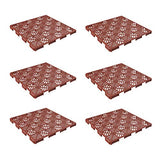 Deck Tiles - 6-Pack Pavers - Polypropylene Interlocking Patio Tiles - Outdoor Tiles for Patio, Porch, Garage, or Pool Deck by Pure Garden (Terracotta) Pure Garden