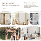 Osunnus Boho Macrame Window Curtain Room Divider Doorway Curtain 79 x 35 Inches Large Long Macrame Wall Hanging for Living Room Bedroom Bohemian Home Decor Wedding Backdrop, Gypsophila - 1 Panel L Osunnus