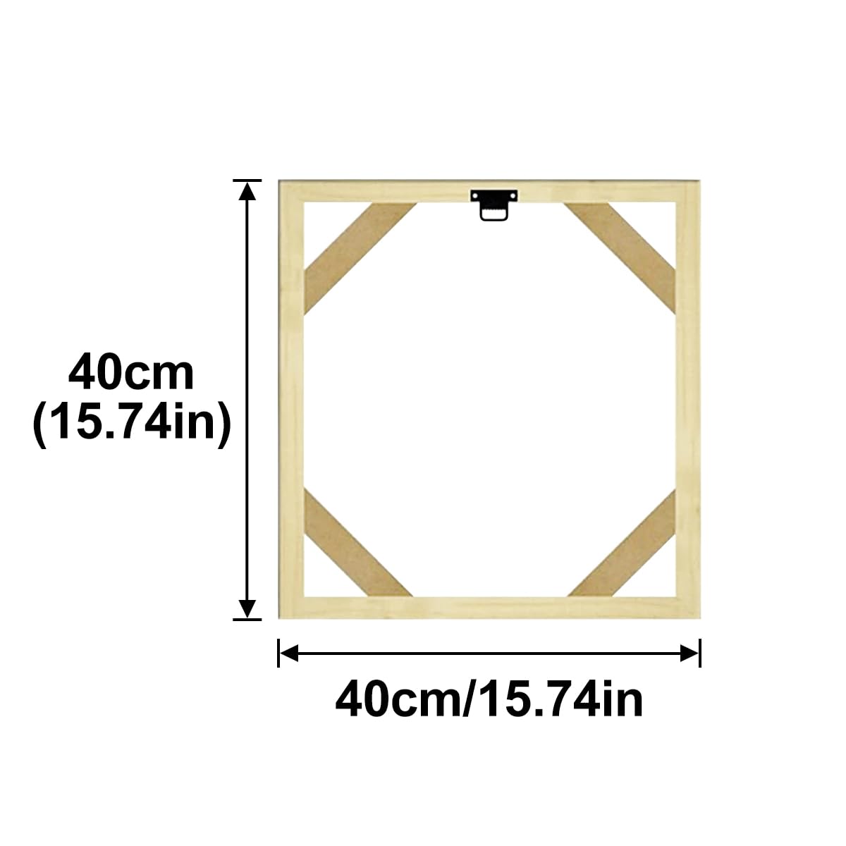 ECYC Ltd 40 x 40cm Wood Canvas Frame Kit, DIY Canvas Stretcher Bars Canvas Frame Diamond Art Wooden Frames Stretch Canvas Wood Frame for Oil Paintings, Prints, Wall Art, Gallery Wrap, Home Décor ECYC Ltd