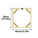 ECYC Ltd 40 x 40cm Wood Canvas Frame Kit, DIY Canvas Stretcher Bars Canvas Frame Diamond Art Wooden Frames Stretch Canvas Wood Frame for Oil Paintings, Prints, Wall Art, Gallery Wrap, Home Décor ECYC Ltd