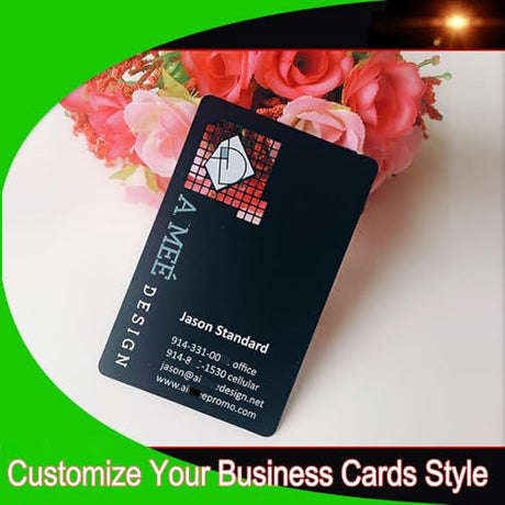 hansmaker 100 Pcs Metal Engraving Blanks Premium Aluminum Laser Engraving Business Card Multipurpose Custom Metal Cards 86 X 54 X 0.21 MM hansmaker