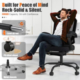 Hihady Ergonomic Office Chair with Footrest, High Back Swivel Mesh Desk Chair, Big and Tall Rolling Computer Chair with Headrest, Lumbar Support, 3-Level Tilt Backrest for Home, Bedroom, Work Hihady