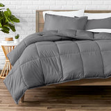 Bare Home Comforter Set - Queen Size - Ultra-Soft - Goose Down Alternative - Premium 1800 Series - All Season Warmth (Queen, Grey) Bare Home