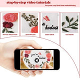 Topapfo Funny Embroidery Kit for Beginners Adults, Stamped Embroidery Pattern Cross Stitch Kits Needlepoint with Hoop Threads Needles Tools