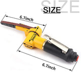 3/8''x 13'' Mini Air Belt Sander with 2 Sanding Belts (10mmx330mm) Pneumatic Tool Grinder Belt Sanders for Metal Working, Weld Removal, Blending, Contour Sanding, Finishing SI FANG