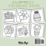Flowers & Plants Bold and Easy Coloring Book: for Adults and Kids, Simple and Big Designs for Relaxation Featuring Nature-Themed Illustrations, Plants & Flowers (Bold & Easy Coloring) WoodArtSupply