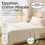 California Design Den Certified 100% Egyptian Cotton California King Sheets Set - Lightweight Percale Cal King Sheet Set with Deep Pockets, Crisp & Durable Luxury Bedding - Mineral Blue California Design Den