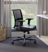 HON Convergence Ergonomic Office Chair, Breathable Back Support Mesh, Adjustable Arms, Computer Seating with Lumbar Support, Swivel Wheels, Synchro-Tilt Recline, Vinyl, Black HON