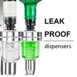 HAPYFMSHI Wall-Mounted House Liquor Dispenser | Alcohol Station Cocktail Tap, Push-Release Valves, Home Bar, Man Cave | Easy Assemble - Wooden Board NOT Included (4 Bottle) HAPYFMSHI