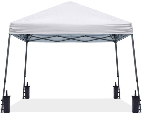 ABCCANOPY Stable Pop up Outdoor Canopy Tent 10 x 10 ft Base / 8 x 8 ft Top, White ABCCANOPY