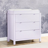 Delta Children Cassie 3 Drawer Dresser with Changing Top and Interlocking Drawers, Lilac Delta Children