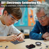 ScienSta Soldering Practice Kit, DIY Soldering Kit with 2" Speaker, USB/Battery Power, Clear Acrylic Case & Step-by-Step Guide ScienSta