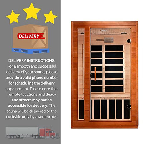 Dynamic Cardoba DYN-6203-01 Low EMF (Under 8 MG) FAR Infrared Sauna - Curb Side Delivery DYNAMIC SAUNAS