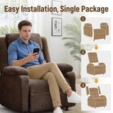 Korser Power Recliner Chair, Living Room Chairs for Adults, Oversized Electric Recliner with Side Pockets, Chenille Fabric Reclining Chair for Living Room, Bedroom