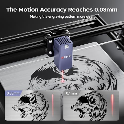 Ortur Laser Master 2 S2 Class 4 Laser Engraver with 1000mW 1064nm Infrared Laser Module for Engraving on Metal, Plastic, Acrylic - Ideal for Jewelry, Gift Making Ortur