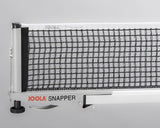 JOOLA Snapper Professional Table Tennis Net and Post Set - Portable and Easy Setup 72" Regulation Size Ping Pong Spring Activated Clamp Net, Silver JOOLA