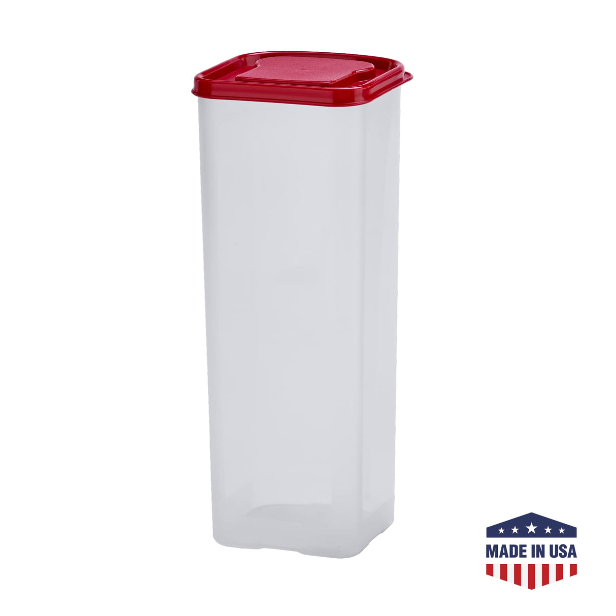 Buddeez Bread Buddy Bread Box – Fresh Bread Storage Container, Plastic Sandwich Bread Dispenser, Red Lid, Pack of 1 Buddeez