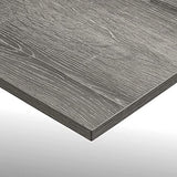 Bestier Rectangular Two Drawer Writing Computer Desk, Modern Engineered Wood Design, Stainless Steel Leg Frames, Modern Industrial Design, Gray Bestier