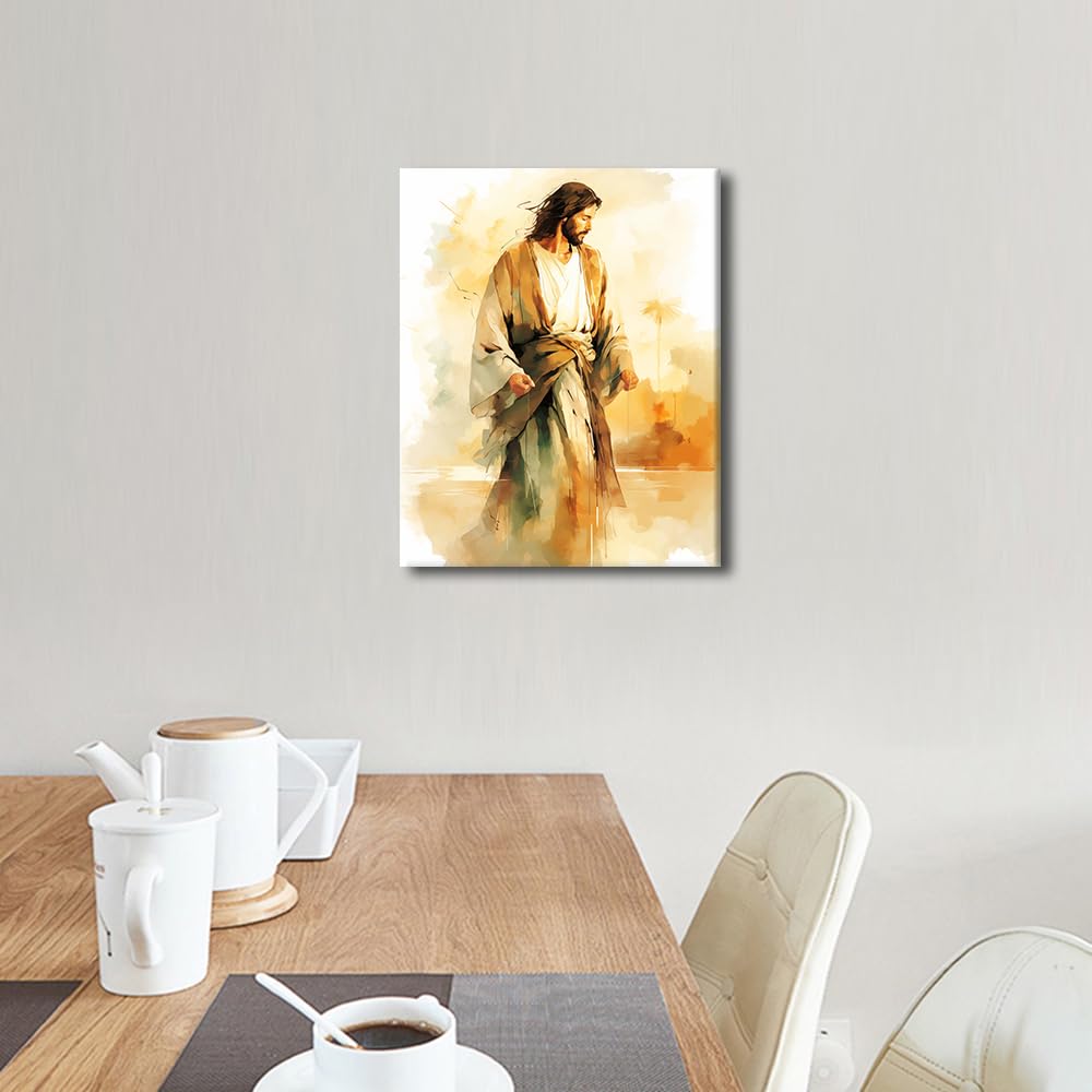 TUMOVO Paint by Numbers for Adults Beginner Jesus Adult Paint by Number with Brushes Acrylic Painting Christian DIY Acrylic Paint by Numbers Kits on Canvas Religion Art Crafts 16"x20"(Frameless) TUMOVO