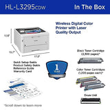 Brother HL-L3295CDW Wireless Compact Digital Color Printer with Laser Quality Output,Duplex,NFC,Mobile & Ethernet Includes 4 Month Refresh Subscription Trial,Amazon Dash Replenishment Ready,HLL3295CDW Brother