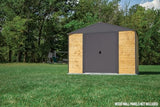 Arrow 10' x 12' Ironwood Galvanized Steel Hybrid Outdoor Shed Kit, Anthracite Arrow