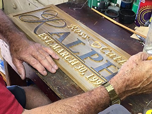 ADVPRO wpa0415 Compass Latitude Longitude Location Family Wedding Sign Wood Engraved Wooden Sign - Large 26.75 x 10.75 AdvPro