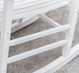 BplusZ KD-30W Wood Rocking Chair Porch Rocker Classic Outdoor White BplusZ
