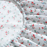 Laura Ashley - Queen Sheet Set, Crisp & Cool Cotton Percale Bedding with Deep Pockets, Lightweight for Year Round Comfort, Bed Sheets with Matching Pillowcases (Aylesmore Ditsy Red) Laura Ashley