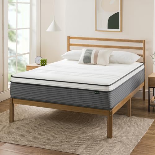 ZINUS 12 Inch True Support Hybrid Mattress [New Version], Full, Fiberglass Free, Medium Feel, Motion Isolation, Certified Safe Foams & Fabric, Mattress in A Box ZINUS