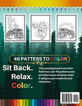 Tiger Coloring Book (New & Expanded): An Adult Coloring Book for Tiger Lovers Majosta