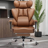 GTRACING Big and Tall Gaming Chair 400lbs Heavy Duty Office Chair with Foot Rest & Ergonomic Pocket Spring Lumbar Support, High Back 3D Saddle Shaped Cushion for Back Pain Relief, Brown GTRACING