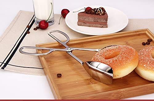 KEBE 2-PACK Serving Tongs for Buffet Party Catering, Thickening Food Serving Salad Cake Bread Kitchen Tongs, Stainless Steel KEBE