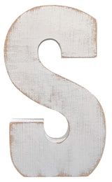 ABELOTS Distressed White Wash Wood Letter Decorative Signage, 10.0 x 5.91 inches, Love, Style S ABELOTS
