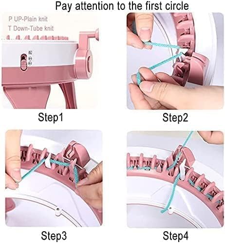 BUAOB SENTRO Knitting Machine 48 Needles for Adults, Smart Automatic Circular Crochet Knitting Machine with Row Counter BUAOB