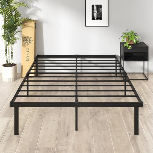 ZINUS Caleb 14 Inch Metal Platform Bed Frame, Foldable Steel Frame, No Box Spring Needed, Easy Assembly, King ZINUS