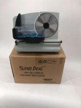 SUPER DEAL Premium Electric Food Meat Slicer - 7.5inch Stainless Steel Blade Home Kitchen Deli Meat Food Vegetable Cheese Cutter - Thickness Adjustable - Spacious Sliding Carriage - Easy to Clean SUPER DEAL
