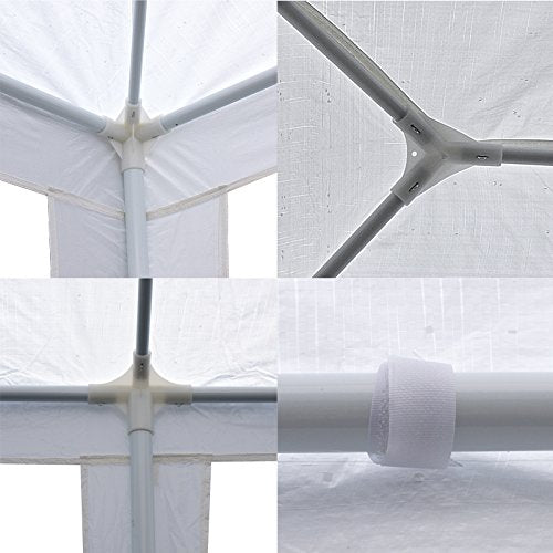 Smartxchoices 10' x 30' Outdoor White Waterproof Gazebo Canopy Tent with Removable Sidewalls and Windows Tent for Party Wedding Events Beach BBQ - WoodArtSupply