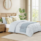 Andency Gingham Duvet Cover Twin Size, Blue Checkered Plaid Bedding Set with Zipper Closure & Corner Ties, 2 Pieces Soft Prewashed Microfiber Comforter Cover for Dorm Kids Andency