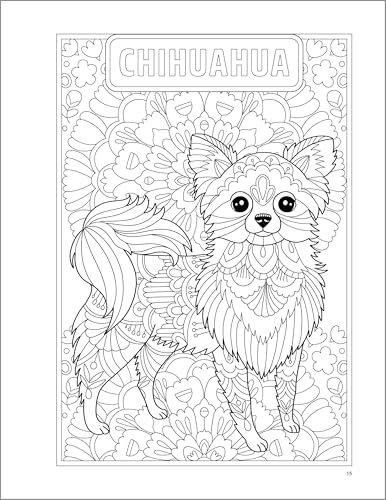 Stress Relief Dog Coloring Book: 35 Detailed Designs for Adults