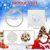 KerrDtbb Christmas Embroidery Kit, DIY Hand Embroidery Kit, Beginner Embroidery Kit for Adults, Embroidery Christmas Ornament Kits (A)