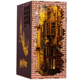 Revell Book Nook Kit Harry Potter - Diagon Alley Miniature DIY Kit 9" Booknook 3D Wooden Puzzle with LED Light Bookshelf Décor Gift for Adults Women Men