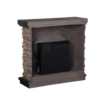 LIVILAND 36" Farmhouse Ceramic Magnesium Oxide Freestanding Electric Fireplace with 4 Flickering Flame Effect Settings, Remote and Touch Control, in Tan Finish