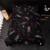 Black Butterfly Comforter Sets Twin Size, Black Butterfly Flowers 3D Animal Pattern Kids Bedding Sets for Girls Teens 3 Piece Bedroom Decor Comforter with 2 Pillowcases Nttopship