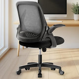 NEO CHAIR Office Desk Computer Gaming Ergonomic Chair with Lumbar Back Support Adjustable Height Swivel Wheels Flip-up Arms Mesh Chair for Home or Office (Black) NEO CHAIR