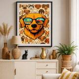 XKOIYOU Cool Dog with Sunglasses Diamond Painting Kits,5D Diamond Painting Diamond Art,Round Full Drill Diamond Art Kits Diamond Dots Crafts for Home Decor Gift 12x16inch XKOIYOU