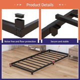 Nailsong 3 Inch Twin Bed Frames Low Profile, Twin Platform Bed Frame No Box Spring Needed, Heavy Duty Metal, Easy Assembly, Black Nailsong
