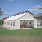 20x40 FT Heavy Duty Party Tent, Large Commercial Wedding Event Tent with Triangle Structure & 3 Carry Bags, Waterproof Outdoor Canopy Gazebo for Parties, Carport, Camping and Patio Events dafrigic